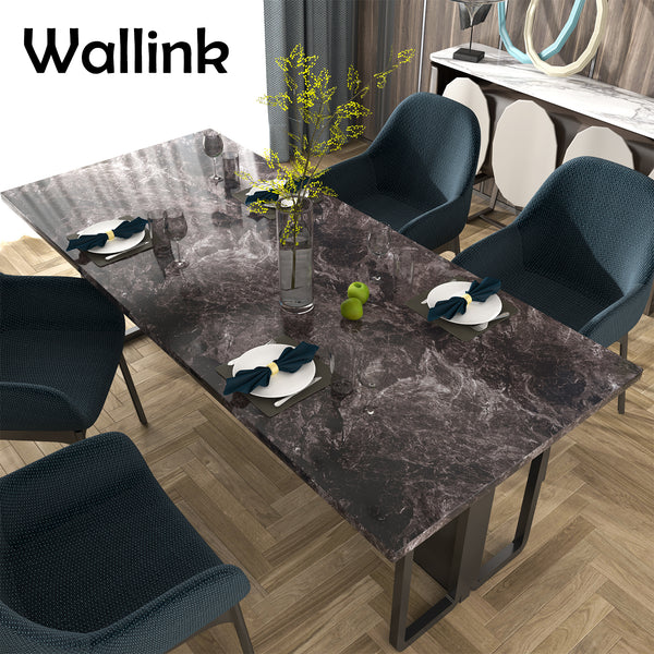 Wallink Black Brown Marble Contact Paper Waterproof Self Adhesive Granite Countertop Contact Paper Faux Marble Wallpaper Peel and Stick Countertops for Kitchen Cabinets Backsplash Furniture 11.8"x79"